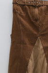 OUDE WAAG Washing Cowboy Deolition Dress OW-23SS-DS03 reddish brown